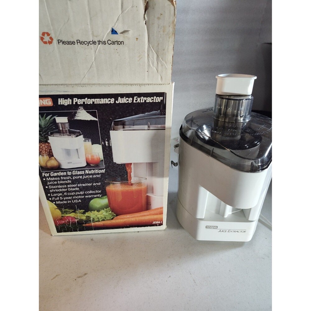 Waring High Performance Juice Extractor J E 504-1 Vintage 1207